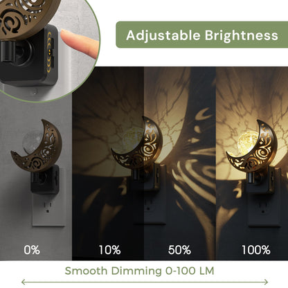 L LOHAS LED Moon Sphere Decor Plug-in Night Light