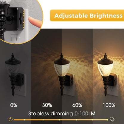 L LOHAS LED Vintage Farmhouse Night Lights Plug into Wall