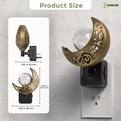 L LOHAS LED Moon Sphere Decor Plug-in Night Light