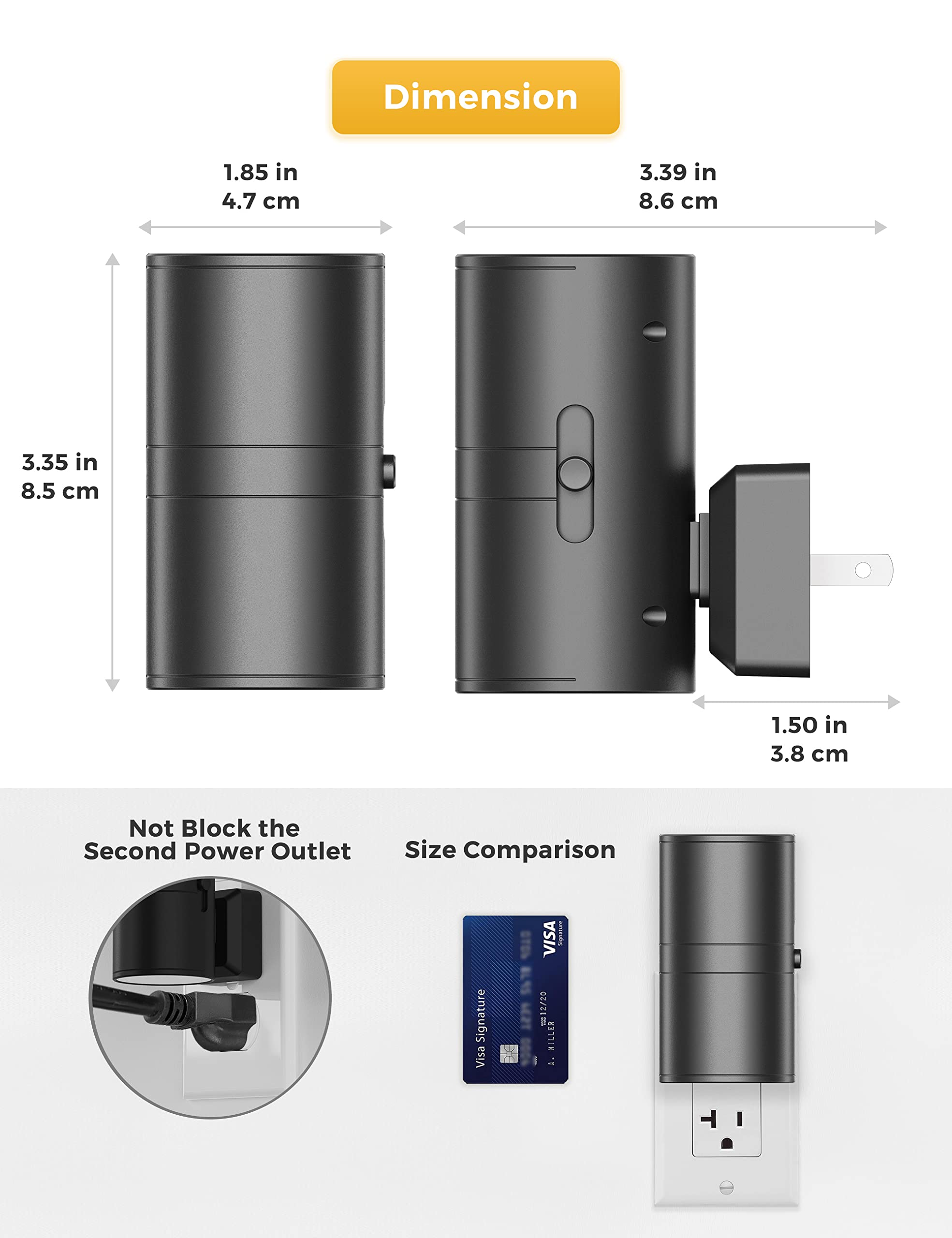 L LOHAS LED  Modern Plug-in Night Light with Dusk to Dawn Sensor