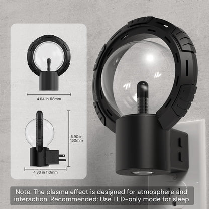 L LOHAS LED RGB Globe Plasma Plug-in Night Light