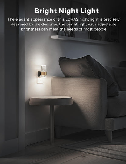 L LOHAS LED White Light LED Night Light with Adjustable Brightness