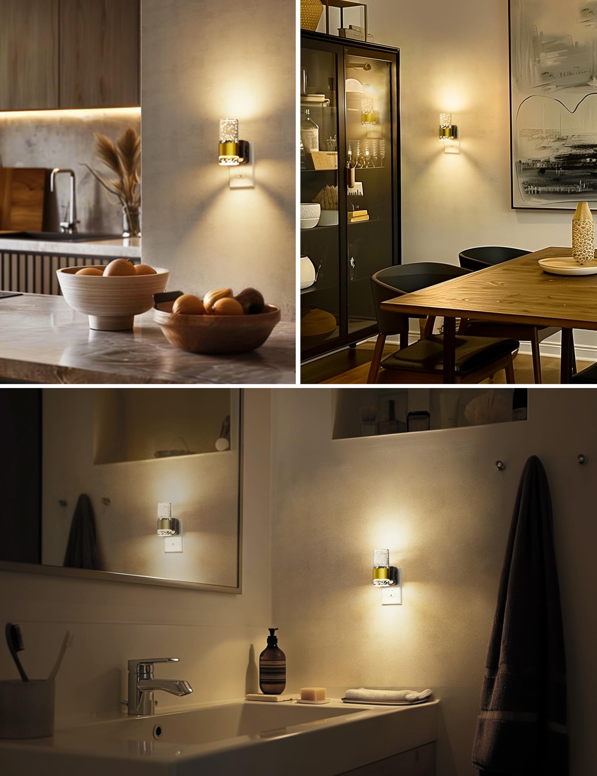 L LOHAS LED Acrylic Night Lights Plug into Wall with Auto Light Sensor