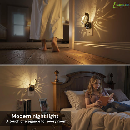 L LOHAS LED Moon Sphere Decor Plug-in Night Light